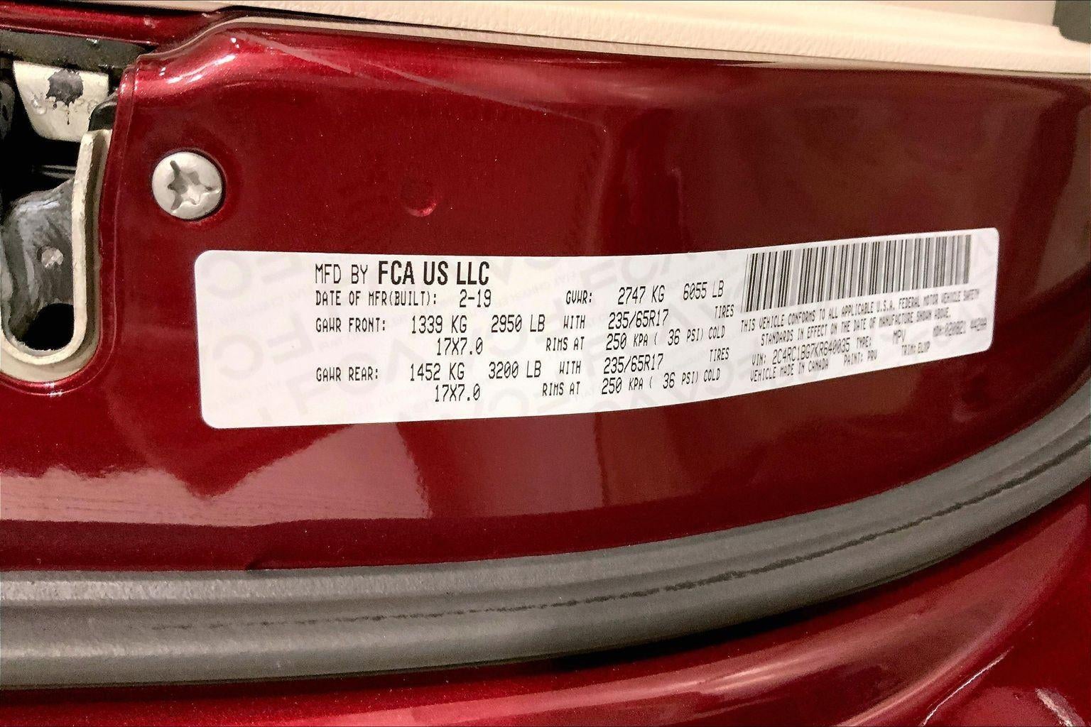 2019 Chrysler Pacifica Touring L