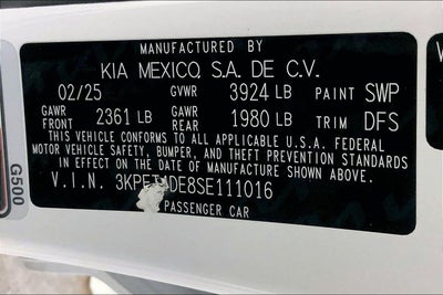 2025 Kia K4 LXS
