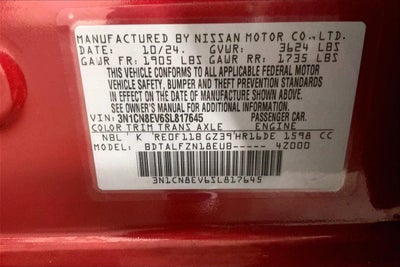 2025 Nissan Versa SV