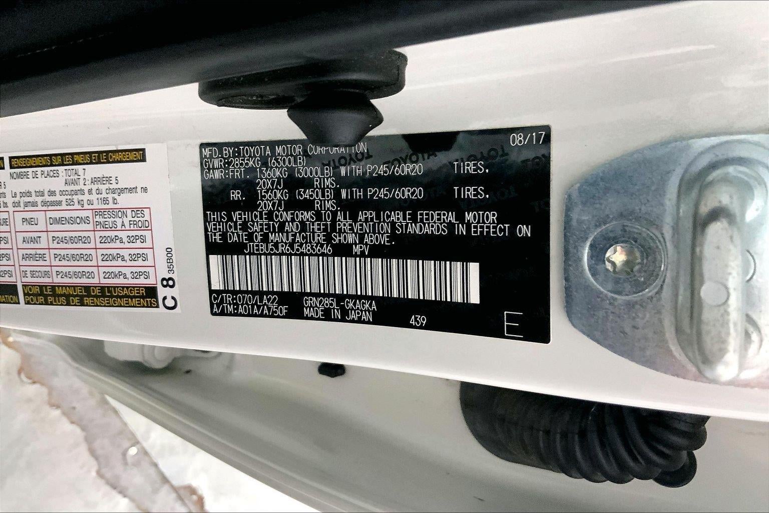 2018 TOYOTA TRUCK 4RUNNER LIMITED