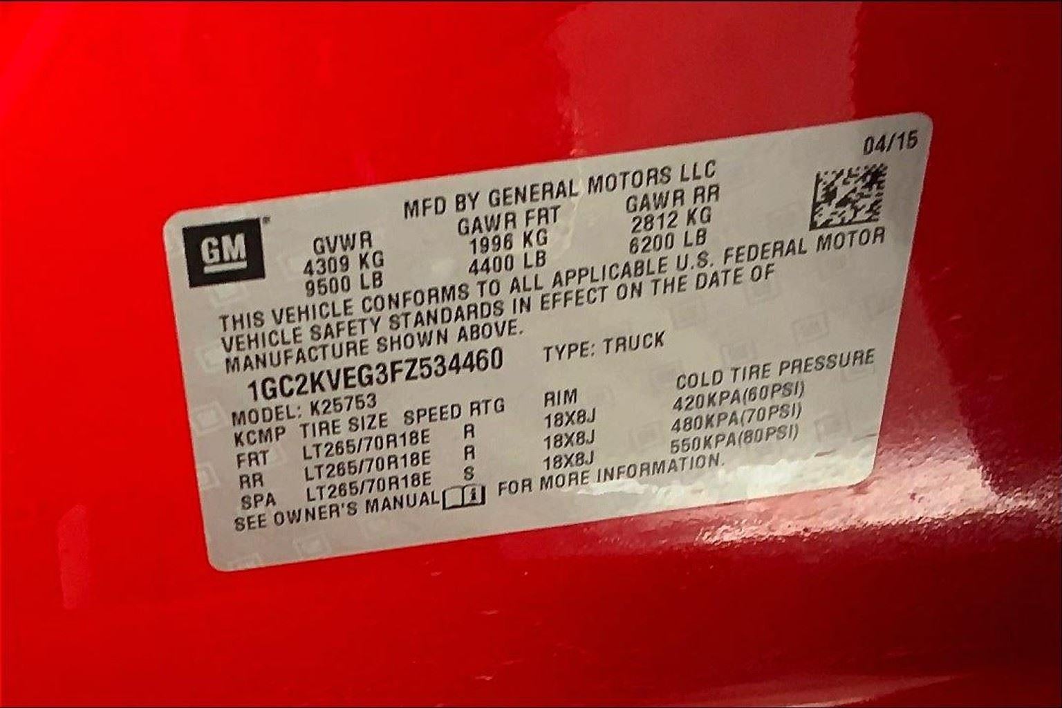 2015 Chevrolet Silverado 2500 HD LT