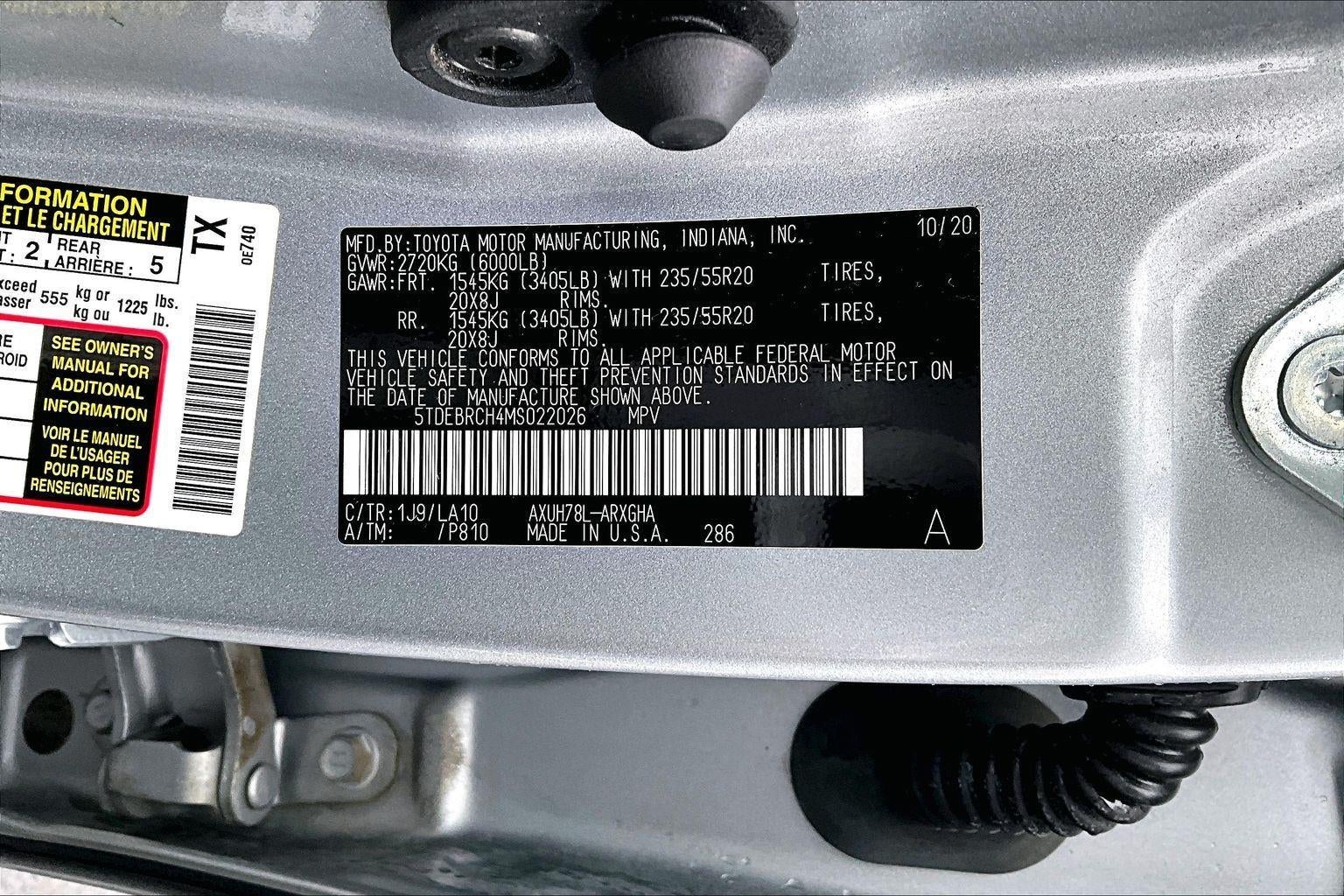 2021 Toyota Highlander Hybrid Platinum