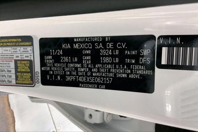 2025 Kia K4 LXS