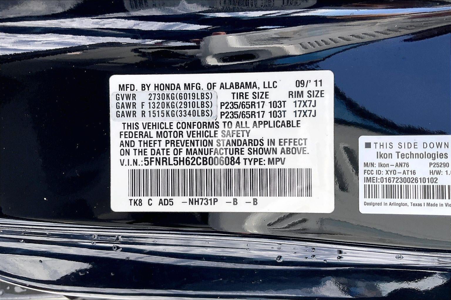 2012 Honda Odyssey EX-L