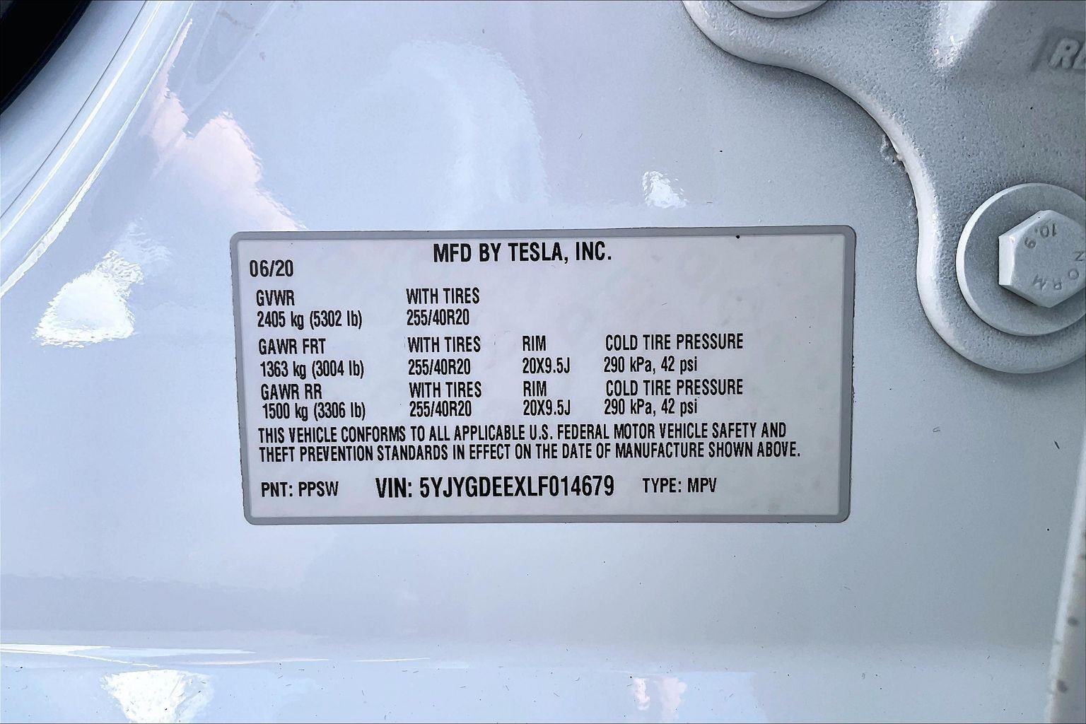 2020 Tesla Model Y Long Range