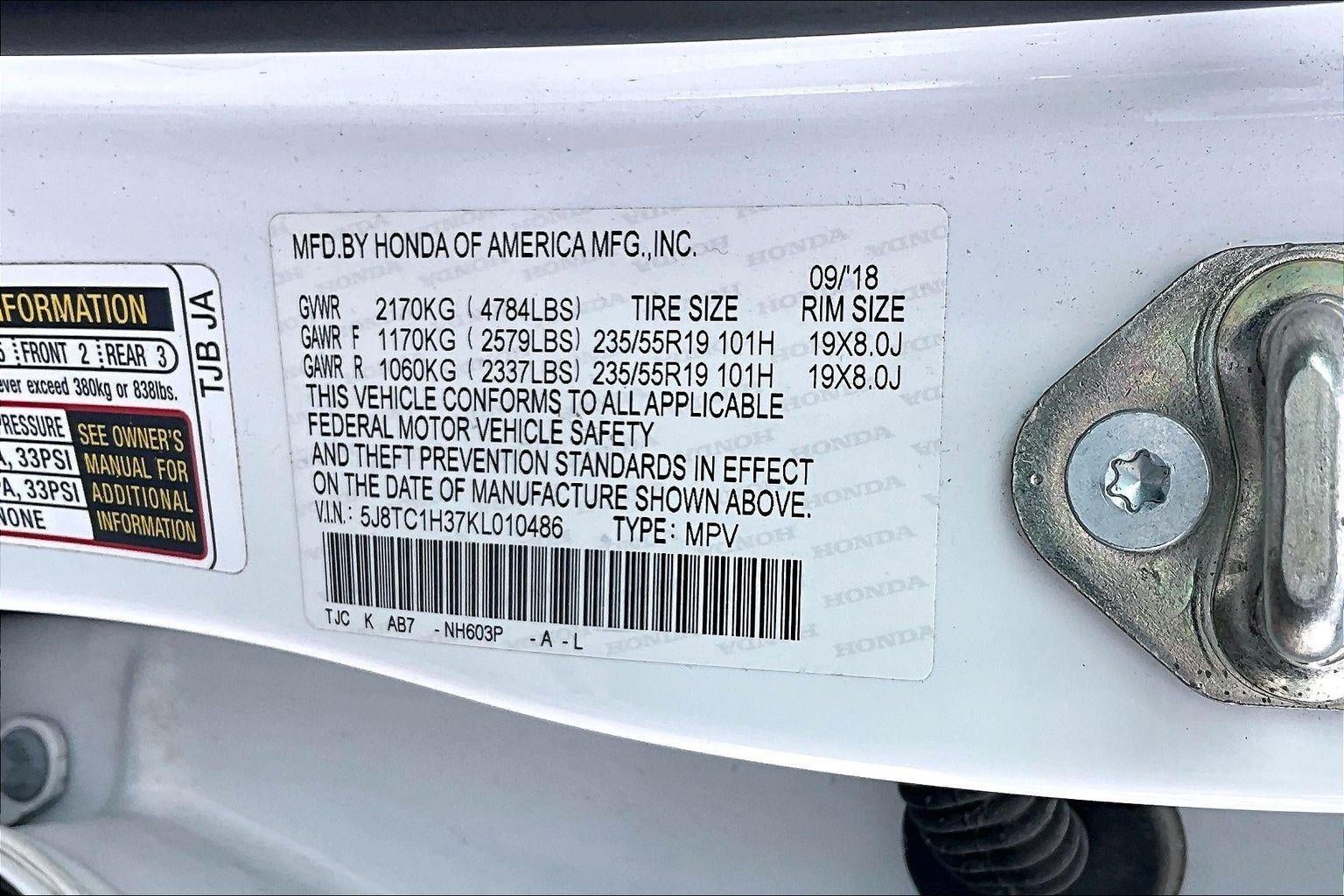 2019 Acura RDX 4DR FWD