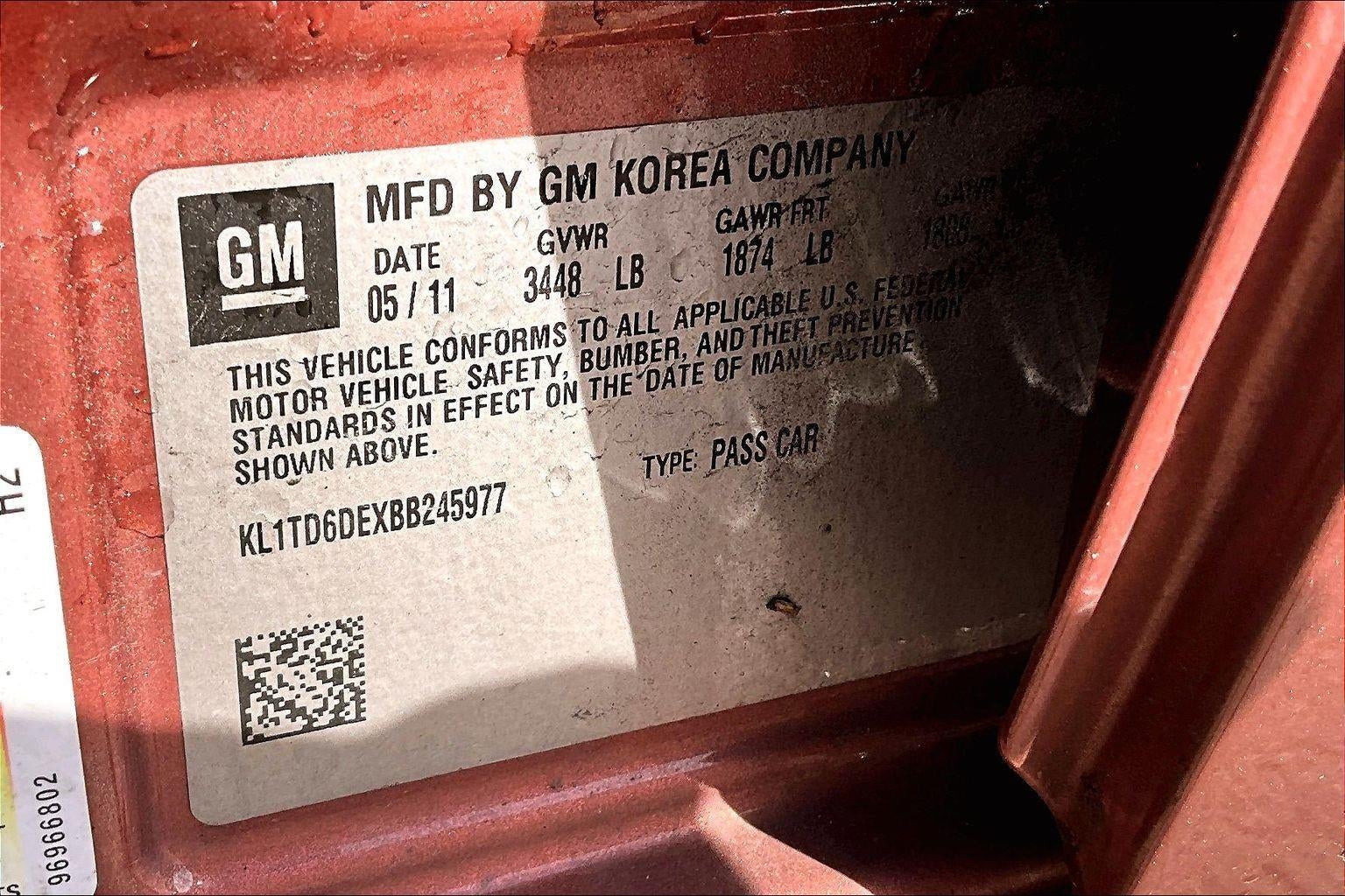 2011 Chevrolet Aveo LT w/1LT