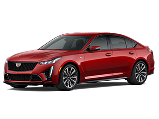 Front-side view of a Cadillac CT5-V vehicle