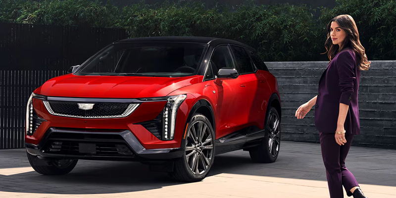 New Cadillac Escalade and LYRIQ lineup on the showroom floor