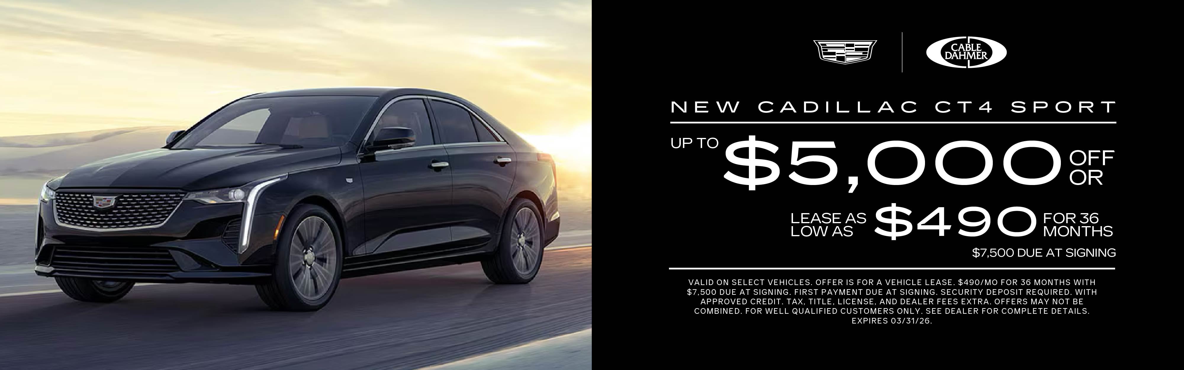 New Cadillac CT4 Sport